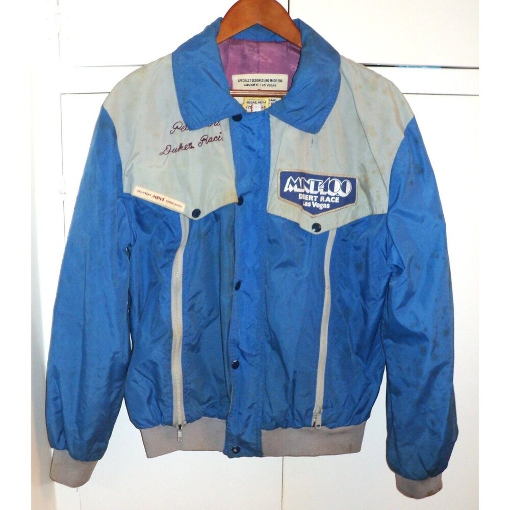 Vtg MINT 400 DESERT RACE JACKET Las Vegas Casino DUKES RACING Windbreaker Zip L